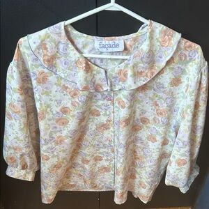 Facade Vintage Floral Women's Blouse size large